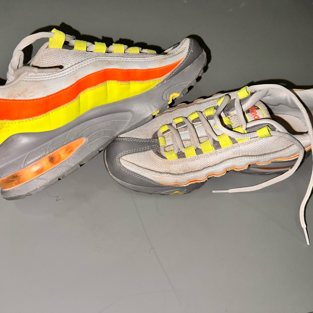 Nike Air Max 95 Neon Orange and Yellow Sneakers